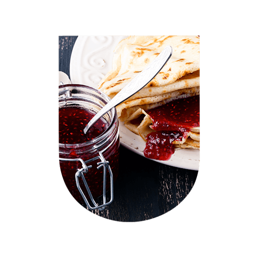 Crepe with jam and sparkling wine l U'wine